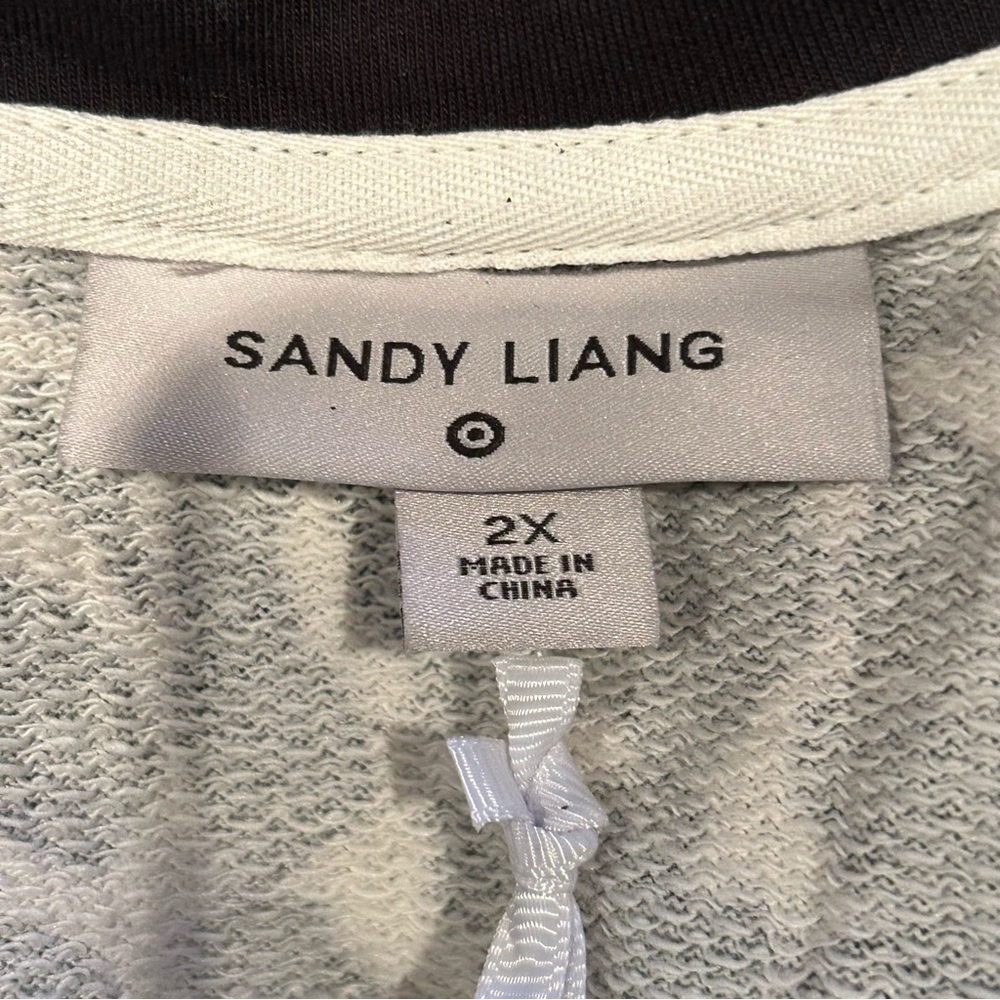 Sandy Liang Target Black White‎ Animal Print Ruffle Hoodie Sweatshirt 2X, 4X NWT - Picture 6 of 13